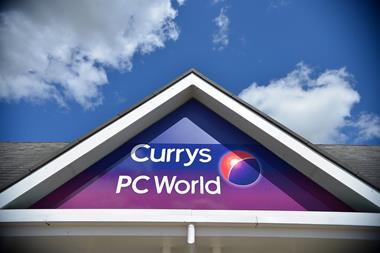 Storefront sign for currys pc world